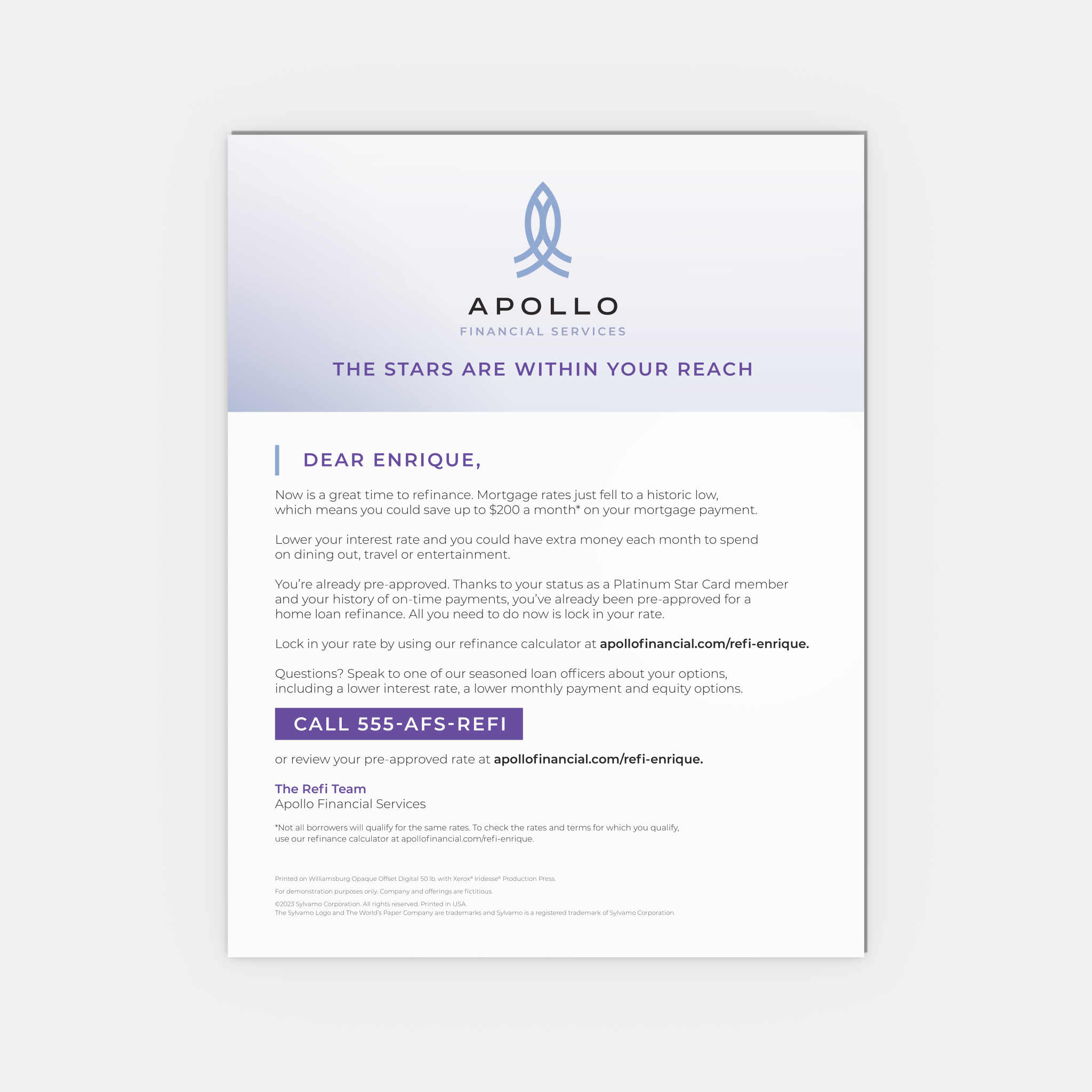 Financial Services Vertical Kit – Apollo Letter