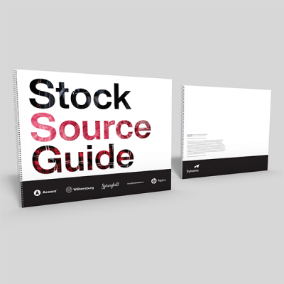 Sylvamo Stock Source Guide book with visible branding on a white background